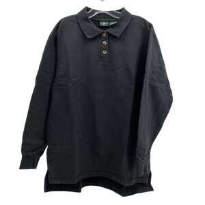 Hunt Club Black Basic Collared Sweatshirt | Size L